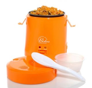Wolfgang Puck Orange 1.5 cup Portable Rice Cooker with WP Recipes