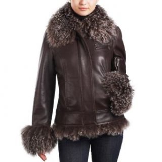 Jessie G. Womens New Zealand Lambskin Leather Jacket with