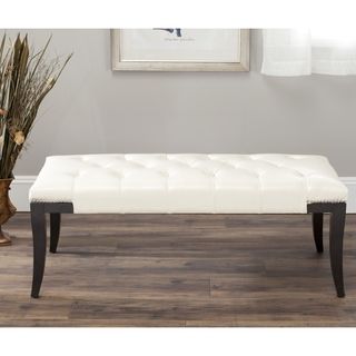 Florence Cream Tufted Nailhead Bench