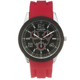 Unlisted by Kenneth Cole Mens Rubber Strap Chronograph Watch