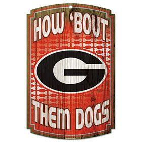 Georgia Bulldogs Wood Sign