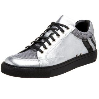  Ralph Lauren Mens Siena Sneaker,Silver/Black,7 M US Shoes