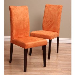 Warehouse of Tiffany Shino Orange Dining Chairs (Set of 2)
