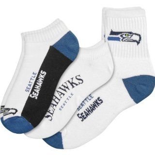 For Bare Feet Seattle Seahawks Mens Socks  3 Pack Large