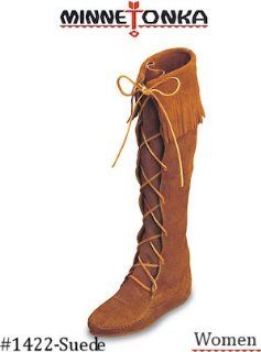 Minnetonka Moccasin Front Lace Knee Hi Boot #1422 Shoes