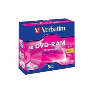 VERBATIM   5 x DVD RAM   4.7 Go 3x   boîtier CD   support de stockage