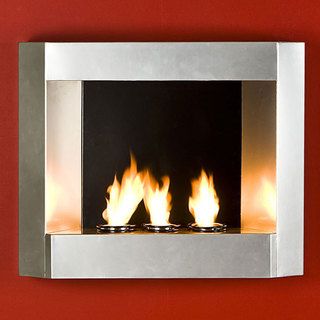 Contemporary Wall Mount Gel Fuel Fireplace