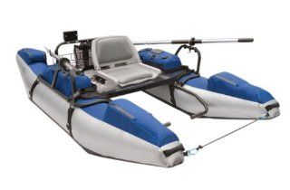 Rogue Fly Fishing Pontoon Boat (Silver/Blue) Sports
