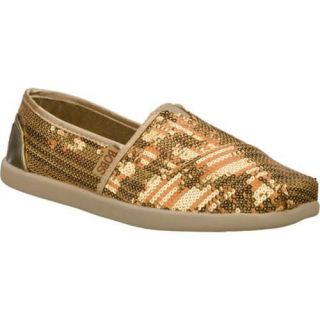 Womens Skechers BOBS World Peace Party Gold/Gold