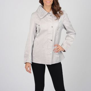 Utex Womens Oyster Water repelling Ruched Collar Anorak