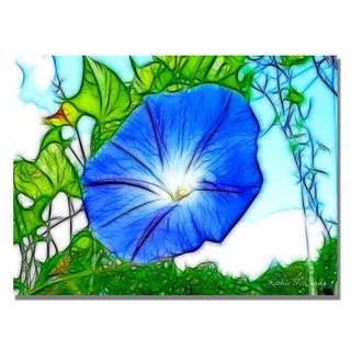 Kathie McCurdy Heavenly Blue Morning Glory Canvas Art