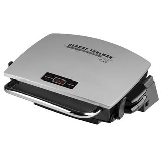 George Foreman Silver G Broil Electric Nonstick Countertop Grill with