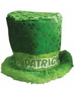 New St. Patricks Day Irish Furry Pimp Shamrock Top Hat