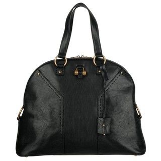 Yves Saint Laurent Oversize Muse Black Leather Tote Bag