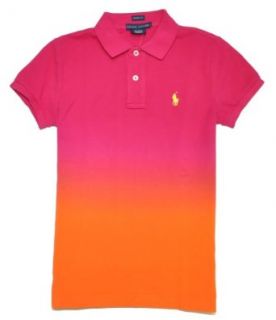 Ralph Lauren Women Skinny Fit Polo T Shirt (M, Pink/Orange