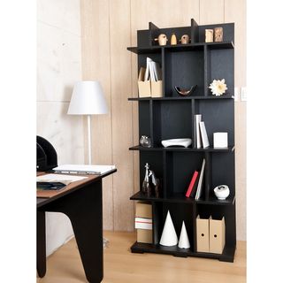 Twain Black Room Divider/ Bookcase