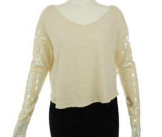 Free People Sequin Sleeve Shirt Clothing