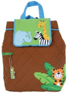 Stephen Joseph Boys Quilted Zoo Backpack, Chocolate Brown