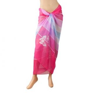 Swimwear Cover up Sarong   Pink Butterfly Clothing