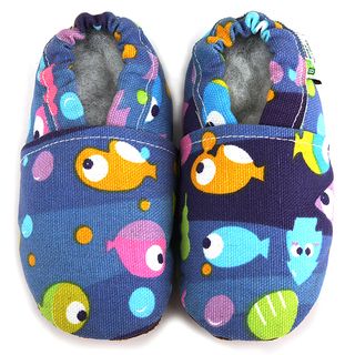 Fishies Soft Sole Canvas Baby Shoes