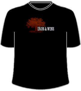 Iron & Wine, Black T Shirt Clothing