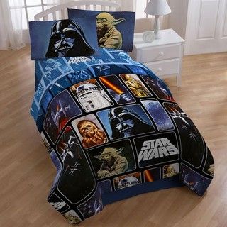 Star Wars Collage 5 piece Full size Bed in a Bag with Sheet Set