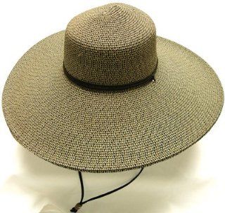 New Lady Women Large Wide Brim Straw Hat with Chin Strap