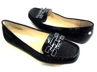 KLEIN RICKI MOCCASIN MINI SQUARE PRINT BLACK WOMENS SIZE 8 M Shoes