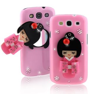Light Pink Kimono Girl Mirror Case for Samsung Galaxy S III i9300