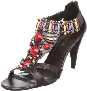 Ann Marino Womens Habanera Sandal,Red,7 M US Shoes