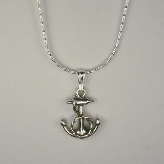 Jewelry by Dawn Sterling Silver Fancy Anchor Cable Chain Necklace
