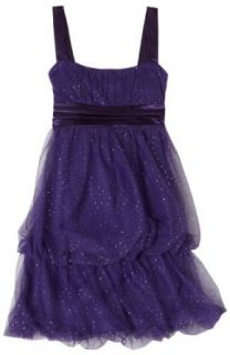 Ruby Rox Girls 7 16 Double Bubble Glitter Dress,Grape,16
