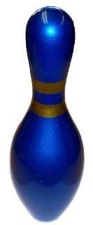 Bowling Pin Coin Bank Blue Regulation Size Sports