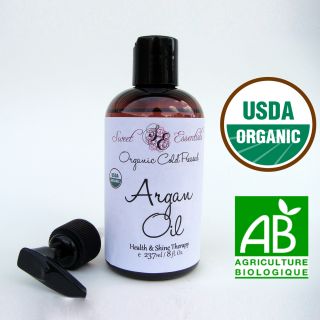 USDA Certified 100 percent Pure Organic 8 ounce Argan Oil