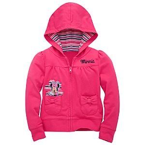 Disney Knit Hoodie Minnie Mouse Jacket for Toddler Girls