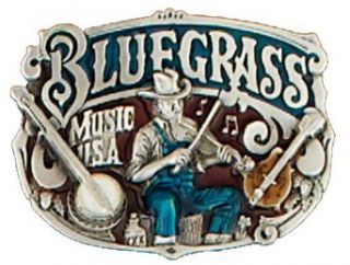 BLUEGRASS MUSIC USA Western Belt Buckle Clothing