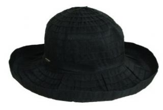 Scala Womens UPF 50+ Ribbon Sun Hat (Black) Clothing