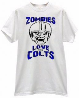 ZOMBIES LOVE THE COLTS HORROR MOVIE FOOTBALL FAN T SHIRT