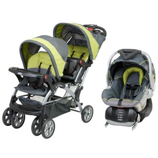 Baby Trend Sit N Stand Double Stroller Travel System in Carbon