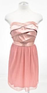 BCX Pink Satin Strapless Dress Clothing