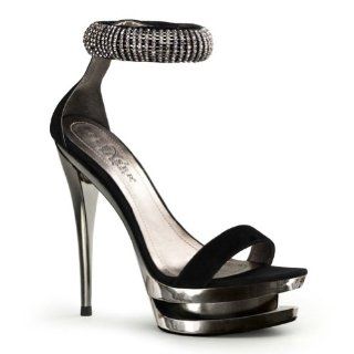 Inch High Heel Sexy Shoes Round Ankle Cuff Rhinestone Shoes Shoes