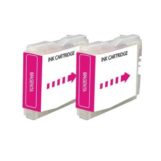 Brother LC51 Compatible Magenta Ink Cartridge (Pack of 2)