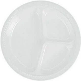 White Divided Dinner Plates (20 count) Clothing