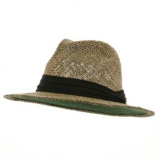 Big Safari 100% Natural Straw Summer Hat   Black Band