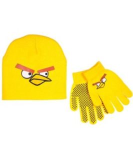 Angry Birds Yellow Bird Knit Beanie & Gloves Set