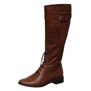 Anne Klein Womens Caryn Lace up Riding Boots