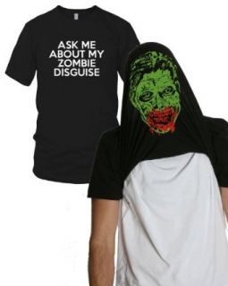 Ask Me About my Zombie Disguise t shirt funny zombie face