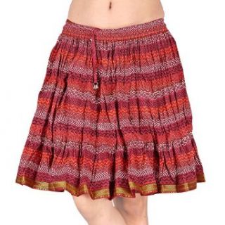 Designer Cotton Indian Skirt Womens India Clothing (Maroon