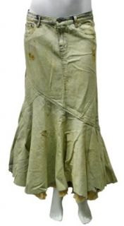 Ralph Lauren Womens Tan Denim Skirt   Size 32 Clothing