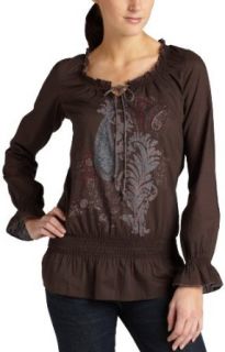 Esprit Womens Fancy Tunic,JAVA BROWN,X Large Clothing